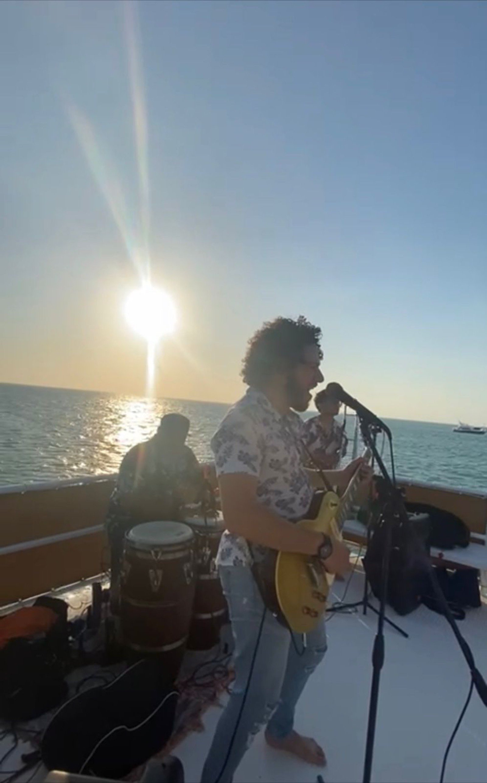 50 ft party catamaran with 40-guest capacity hosting a corporate event off Marina Yucalpetén, Progreso